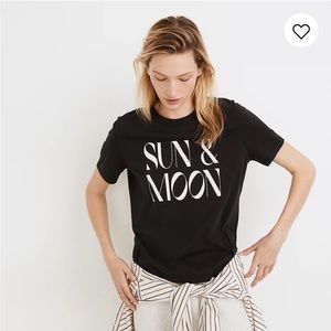 Madewell Tomboy Sun & Moon Tshirt S